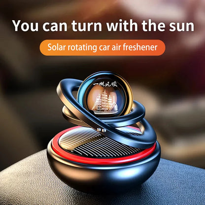Solar Car Air Freshener Rotating Auto Flavoring Diffuser Accessories Indoor Original Men and Women Perfume Decorative Accessorie