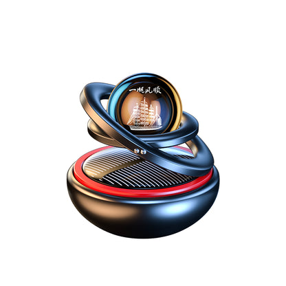 Solar Car Air Freshener Rotating Auto Flavoring Diffuser Accessories Indoor Original Men and Women Perfume Decorative Accessorie