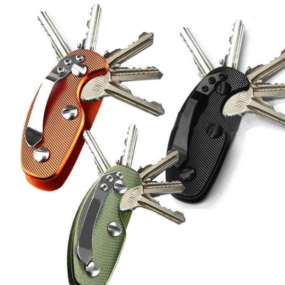 1Pcs Convenient Aluminum Alloy Keychain Flexible Key Holder Clip EDC Aluminum Key Holder Clip Keys Organizer Camping Equipment