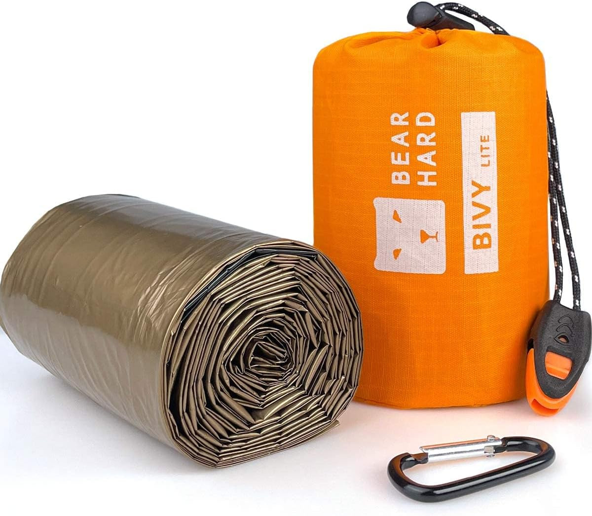 Emergency Sleeping Bag Emergency Gear Bivy Sack Ultralight Waterproof Thermal Survival Bivvy Bag with Heat Retention for Camping, Hiking, Backpacking