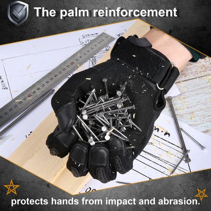 Full Finger Tactical Army Gloves Military Paintball Shooting Airsoft PU Leather Touch Screen Rubber Protective Gear Women Men