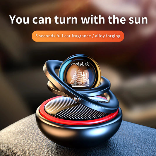 Solar Car Air Freshener Rotating Auto Flavoring Diffuser Accessories Indoor Original Men and Women Perfume Decorative Accessorie