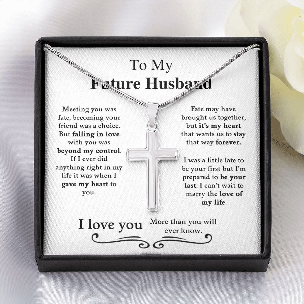 My Future Husband | I love You - Stainless Steel Cross Necklace