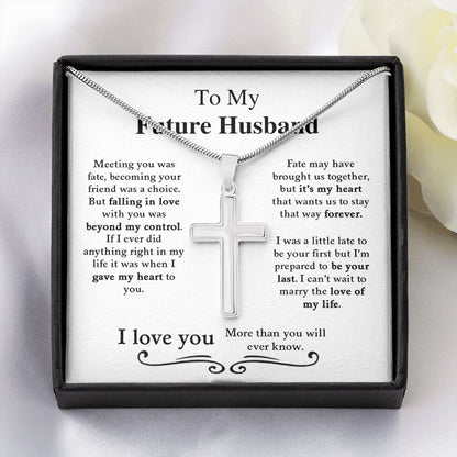 My Future Husband | I love You - Stainless Steel Cross Necklace