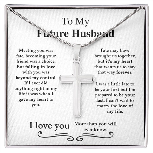 My Future Husband | I love You - Stainless Steel Cross Necklace