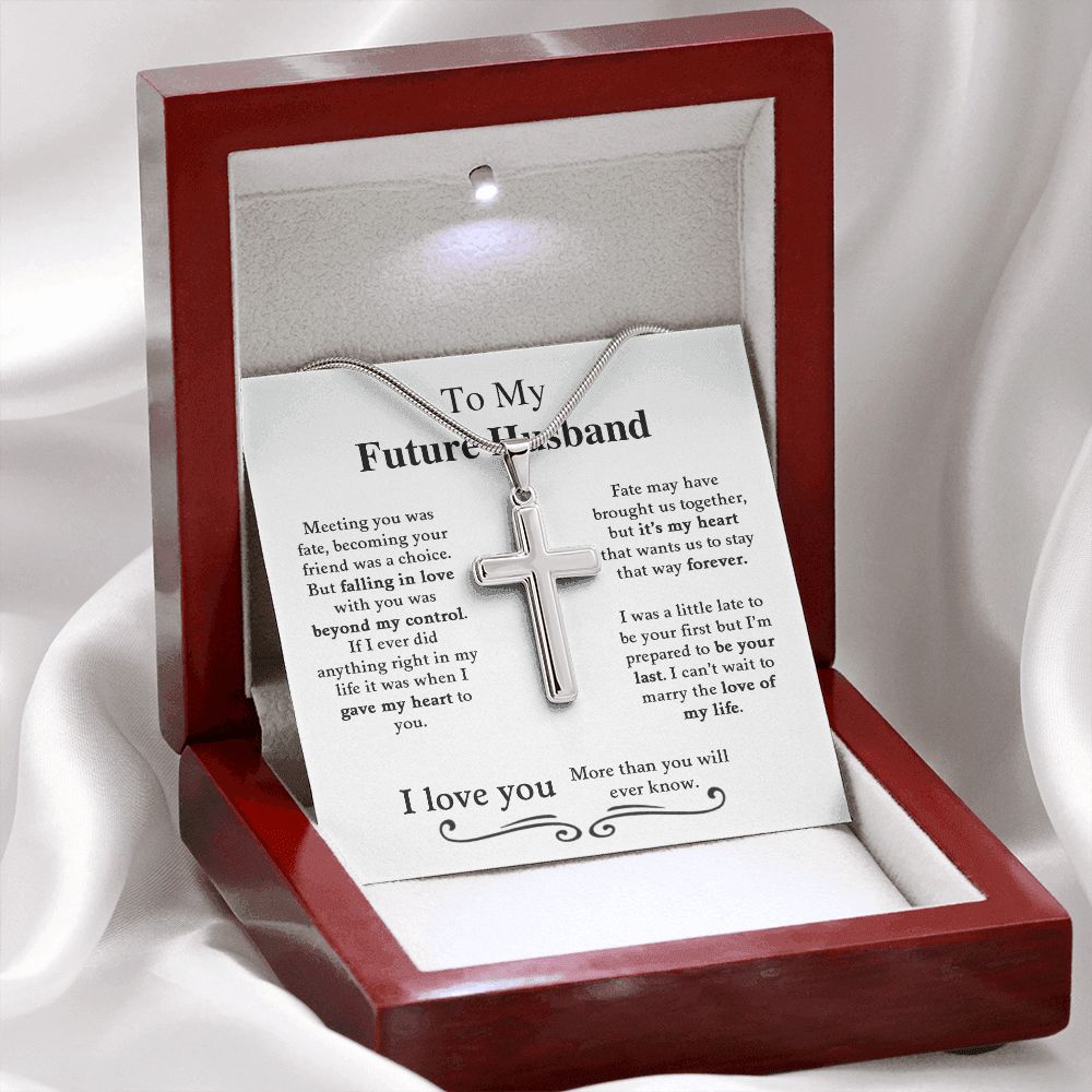 My Future Husband | I love You - Stainless Steel Cross Necklace