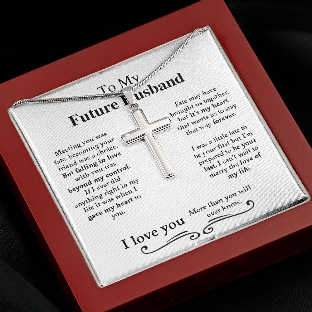 My Future Husband | I love You - Stainless Steel Cross Necklace