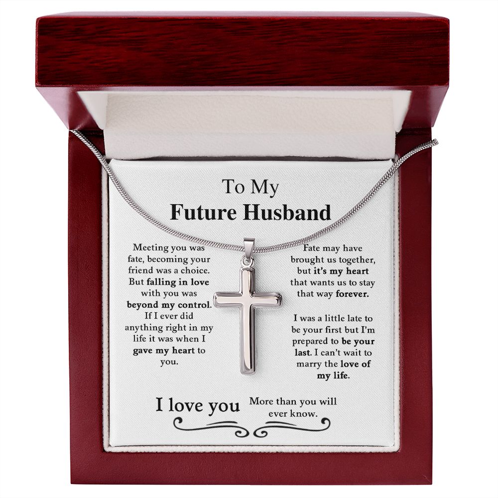 My Future Husband | I love You - Stainless Steel Cross Necklace