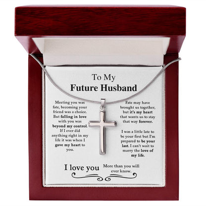 My Future Husband | I love You - Stainless Steel Cross Necklace