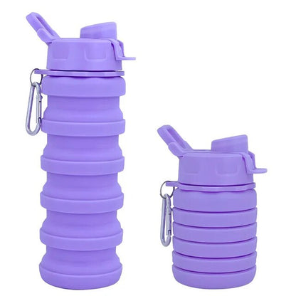 New Portable Silicone Water Bottle Retractable Folding Coffee Bottle Cups E Outdoor Travel Tools Collapsible Sport Bottles