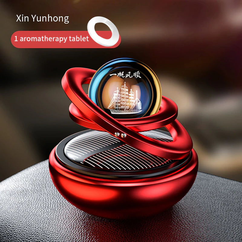 Solar Car Air Freshener Rotating Auto Flavoring Diffuser Accessories Indoor Original Men and Women Perfume Decorative Accessorie