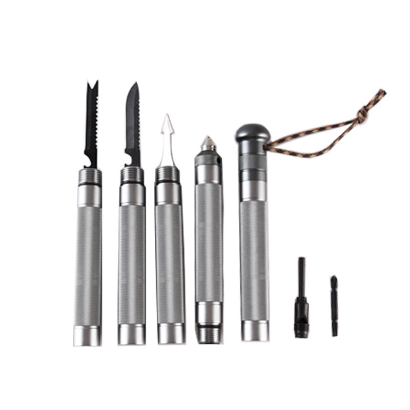 Outdoor Folding Self-Defense Survival Walking Stick Equipment Outdoor Hiking Multifunction Trekking Poles