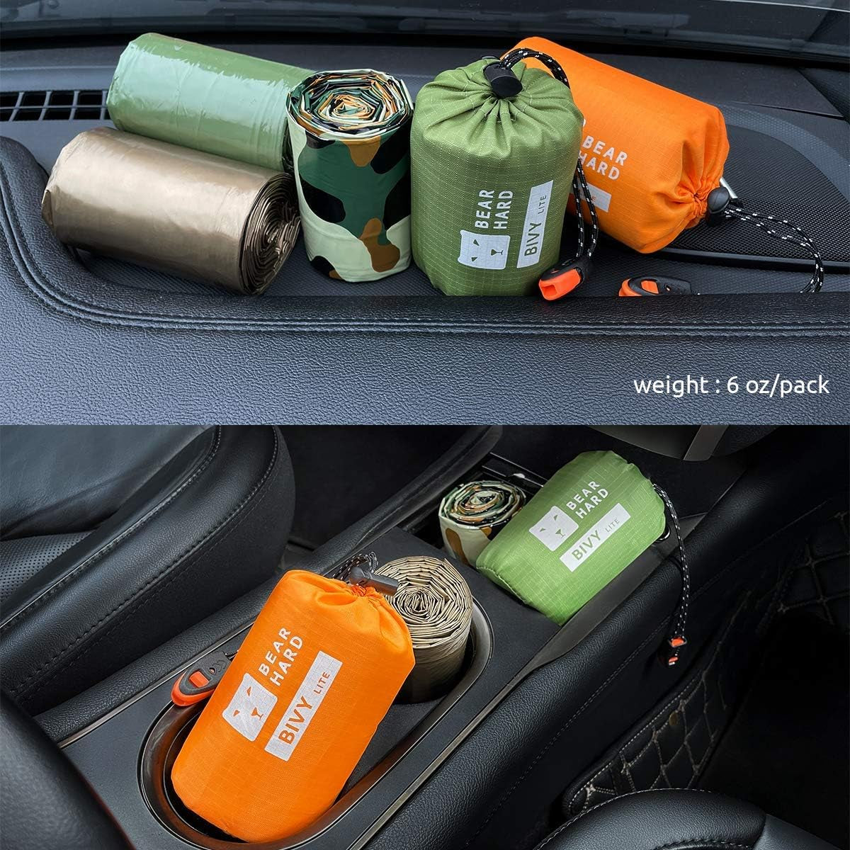 Emergency Sleeping Bag Emergency Gear Bivy Sack Ultralight Waterproof Thermal Survival Bivvy Bag with Heat Retention for Camping, Hiking, Backpacking